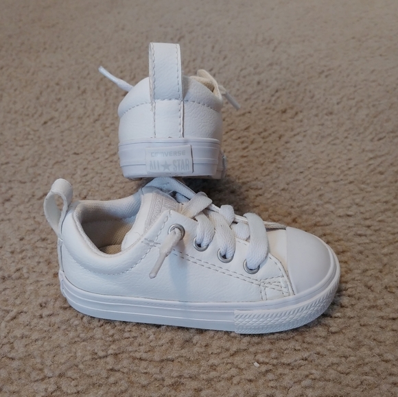 toddler white leather converse